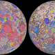 Left: the near side of the Moon. Right: the far side.